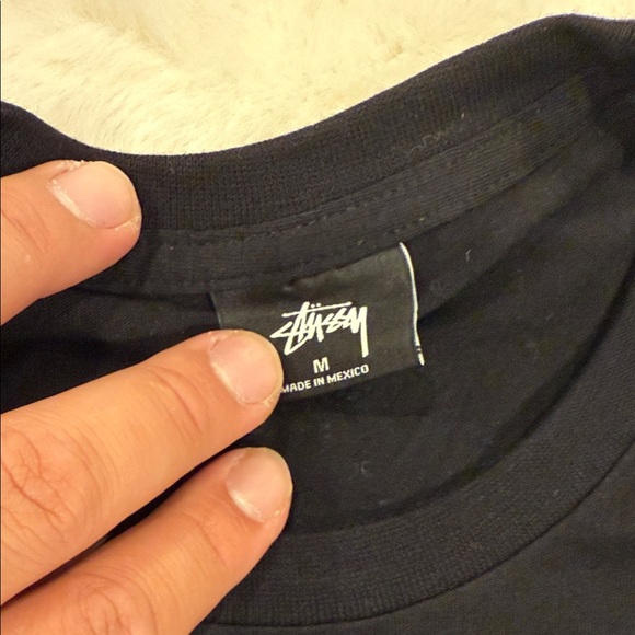 Stussy Black Tee with Multicolor Logo NWOT - Picture 2 of 3